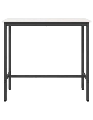 tavolo Bianco 100 x 50 x 91 cm Legno ingegnerizzato e acciaio