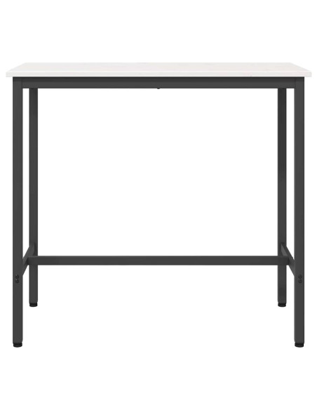 tavolo Bianco 100 x 50 x 91 cm Legno ingegnerizzato e acciaio