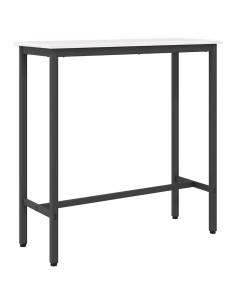 tavolo Bianco 100 x 40 x 101 cm Legno ingegnerizzato e acciaio 2