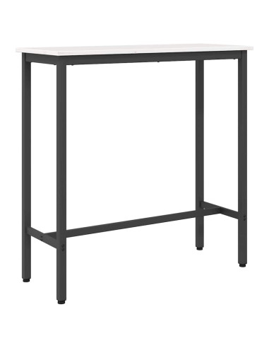 tavolo Bianco 100 x 40 x 101 cm Legno ingegnerizzato e acciaio