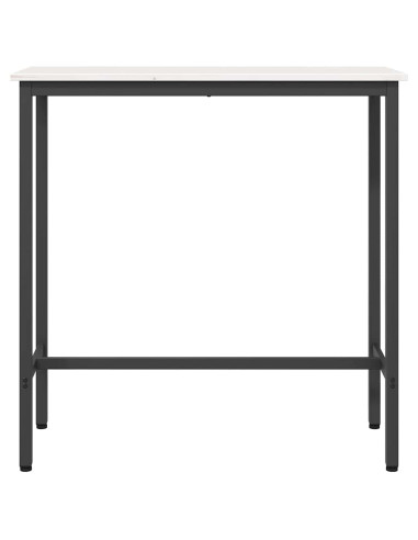 tavolo Bianco 100 x 40 x 101 cm Legno ingegnerizzato e acciaio