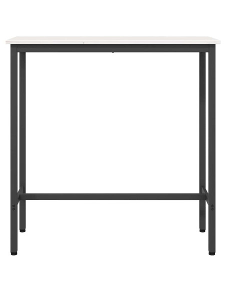 tavolo Bianco 100 x 40 x 101 cm Legno ingegnerizzato e acciaio