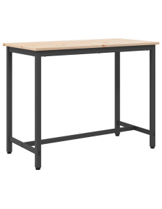 tavolo Naturale 100 x 50 x 77 cm Legno ingegnerizzato e acciaio 2