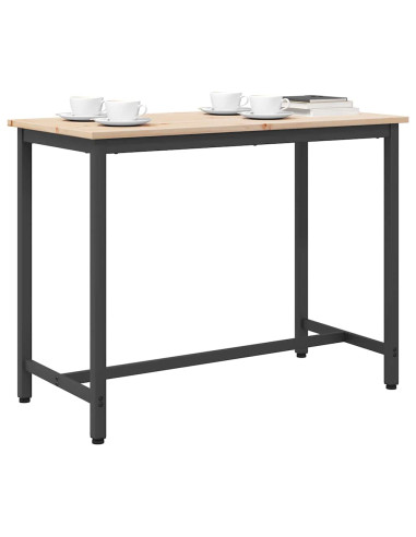 tavolo Naturale 100 x 50 x 77 cm Legno ingegnerizzato e acciaio