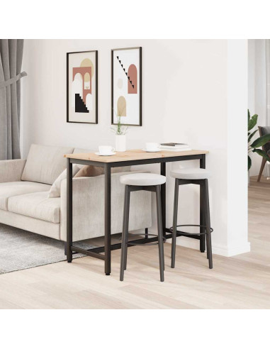 tavolo Naturale 100 x 50 x 77 cm Legno ingegnerizzato e acciaio