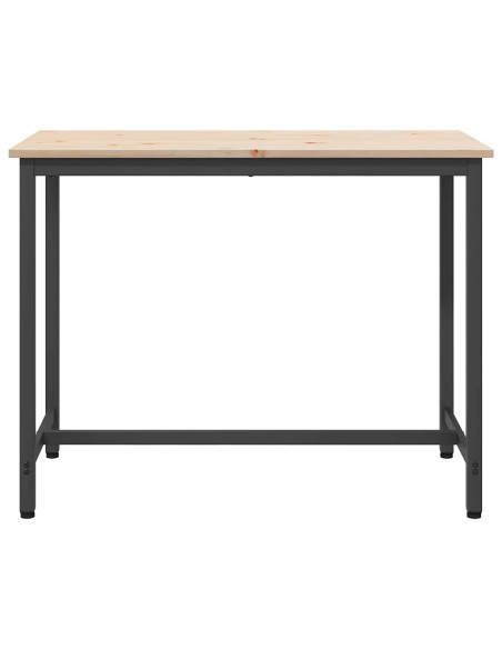 tavolo Naturale 100 x 50 x 77 cm Legno ingegnerizzato e acciaio