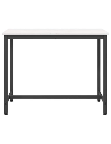 tavolo Bianco 100 x 50 x 77 cm Legno ingegnerizzato e acciaio