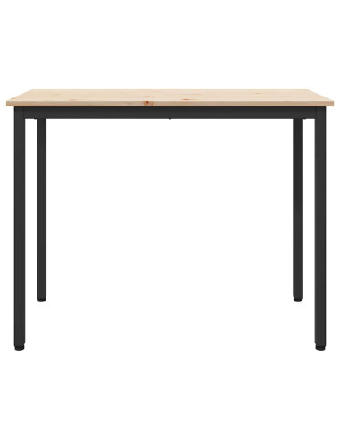 tavolo Naturale 100 x 50 x 77 cm Legno ingegnerizzato e acciaio