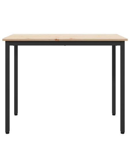 tavolo Naturale 100 x 50 x 77 cm Legno ingegnerizzato e acciaio