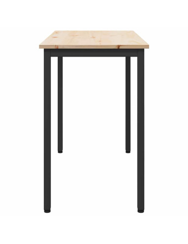 tavolo Naturale 100 x 50 x 77 cm Legno ingegnerizzato e acciaio