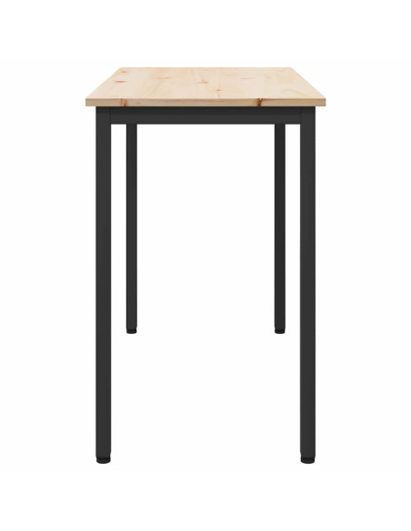 tavolo Naturale 100 x 50 x 77 cm Legno ingegnerizzato e acciaio