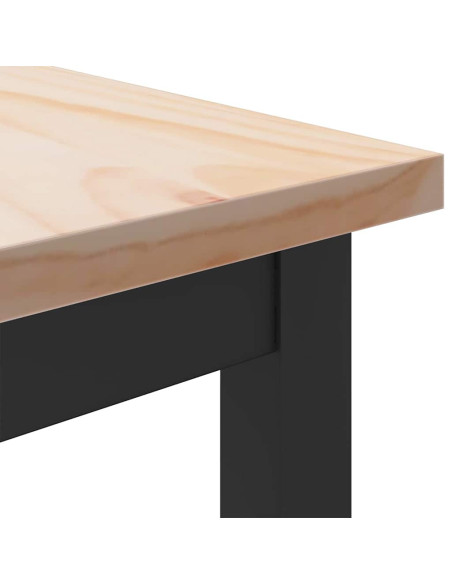 tavolo Naturale 100 x 50 x 77 cm Legno ingegnerizzato e acciaio