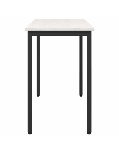 tavolo Bianco 100 x 50 x 77 cm Legno ingegnerizzato e acciaio