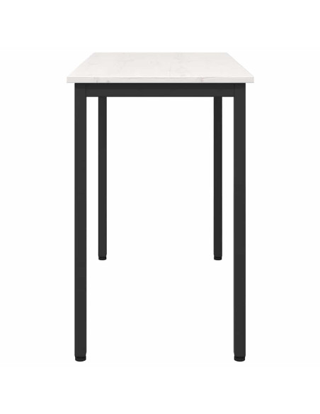 tavolo Bianco 100 x 50 x 77 cm Legno ingegnerizzato e acciaio