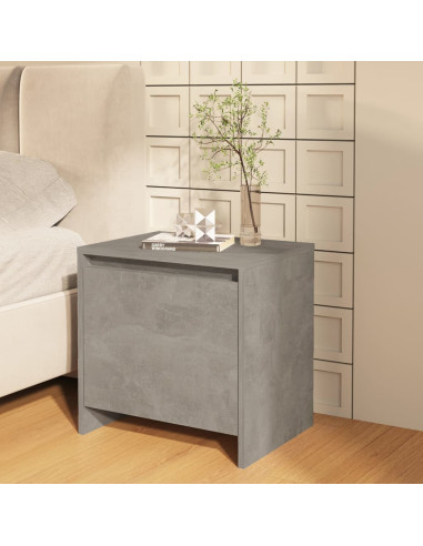 Comodini 2 pz Grigio Cemento 45x34x44,5 cm in Truciolato