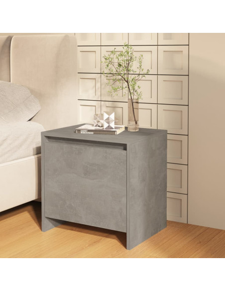 Comodini 2 pz Grigio Cemento 45x34x44,5 cm in Truciolato