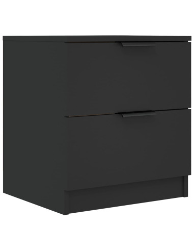 Comodino Nero in Legno Multistrato