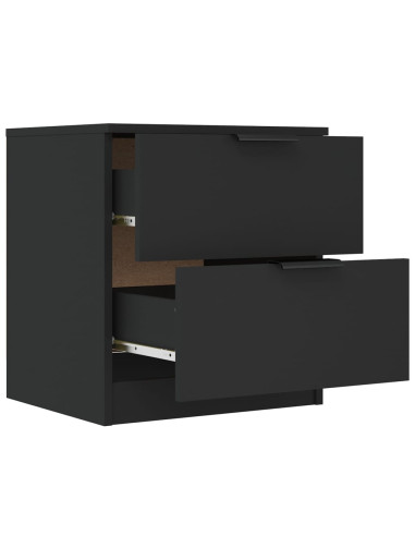 Comodino Nero in Legno Multistrato