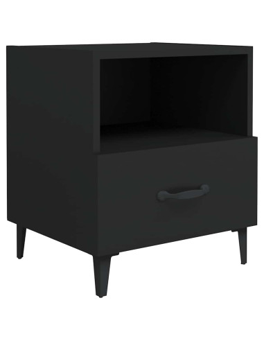 Comodino Nero in Legno Multistrato