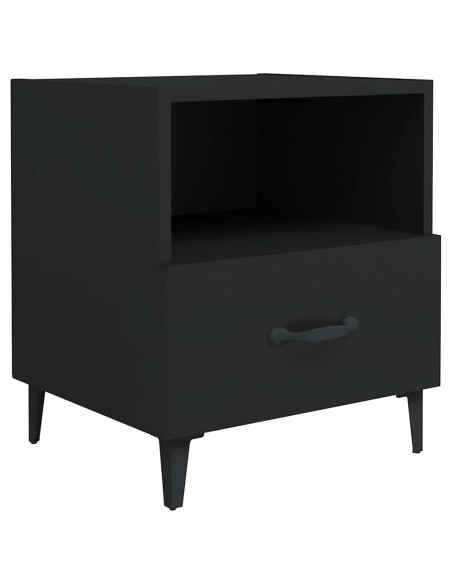 Comodino Nero in Legno Multistrato