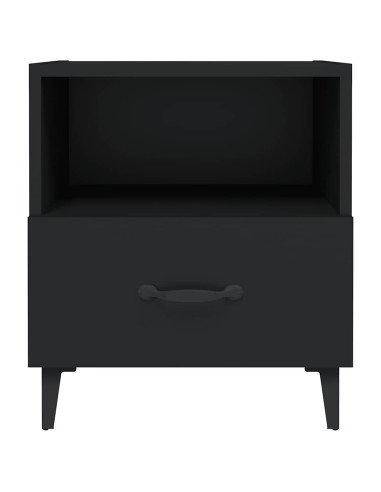 Comodino Nero in Legno Multistrato