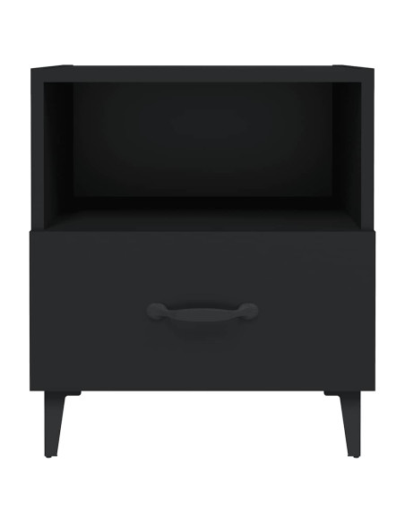 Comodino Nero in Legno Multistrato