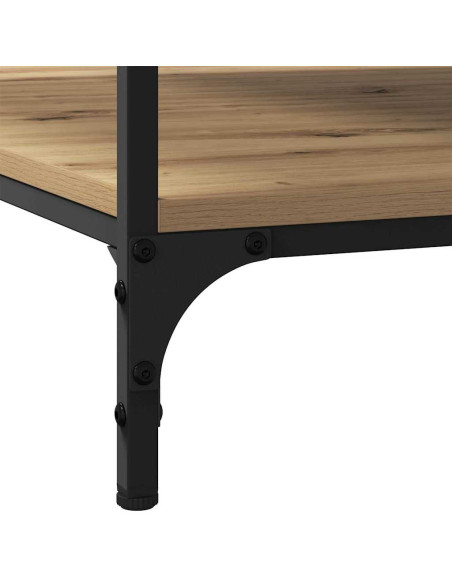 Tavolino da salotto rovere artigianale 80 x 80 x 40 cm