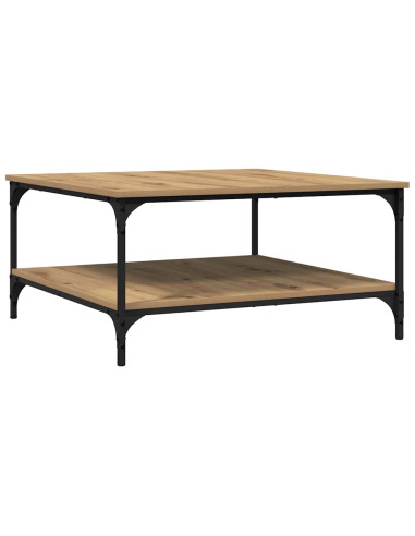 Tavolino da salotto rovere artigianale 80 x 80 x 40 cm