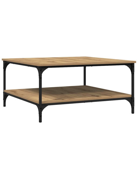 Tavolino da salotto rovere artigianale 80 x 80 x 40 cm