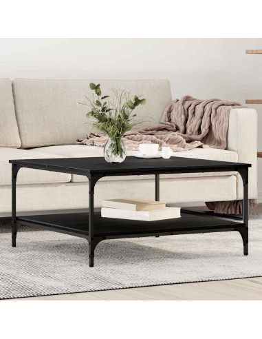 Tavolino da salotto Rovere nero 80 x 80 x 40 cm