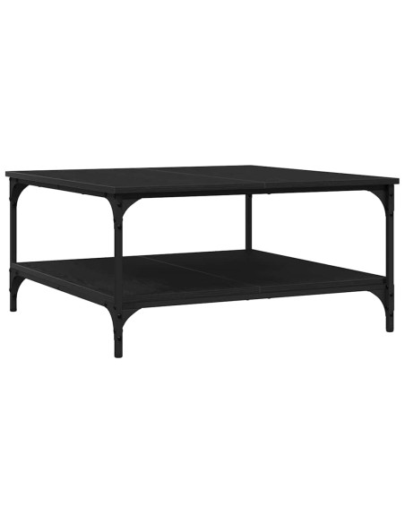 Tavolino da salotto Rovere nero 80 x 80 x 40 cm