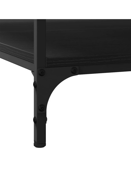 Tavolino da salotto Rovere nero 100 x 100 x 40 cm