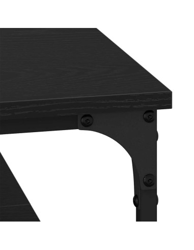 Tavolino da salotto Rovere nero 100 x 100 x 40 cm