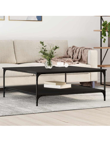 Tavolino da salotto Rovere nero 100 x 100 x 40 cm