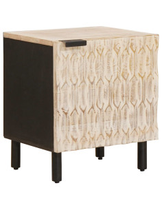 Armadio da Notte 2 pcs Bianco 40 x 33 x 46 cm 2