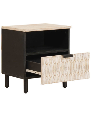 Armadio da Notte con cassetto 2 pcs Bianco 40 x 33 x 46 cm