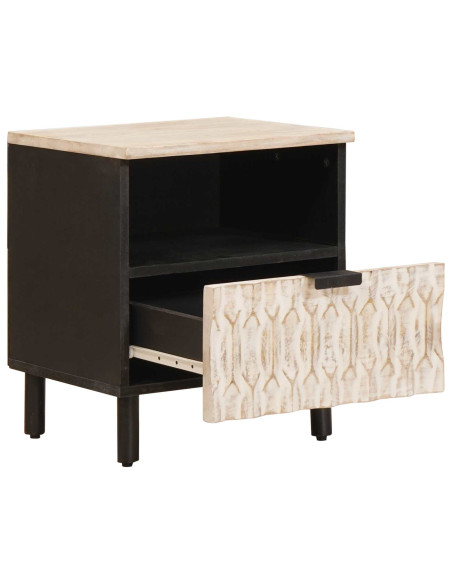 Armadio da Notte con cassetto 2 pcs Bianco 40 x 33 x 46 cm