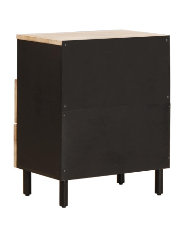 Armadio da Notte Bianco 50 x 33 x 60 cm Legno di mango massello