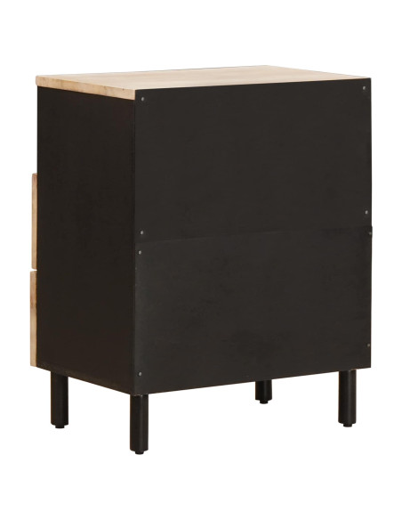 Armadio da Notte Bianco 50 x 33 x 60 cm Legno di mango massello