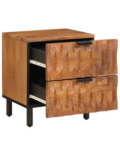 Armadio da Notte con cassetto Marrone 40 x 33 x 46 cm 2