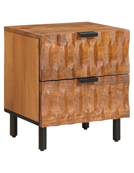 Armadio da Notte con cassetto 2 pcs Marrone 40 x 33 x 46 cm