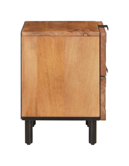 Armadio da Notte con cassetto 2 pcs Marrone 40 x 33 x 46 cm