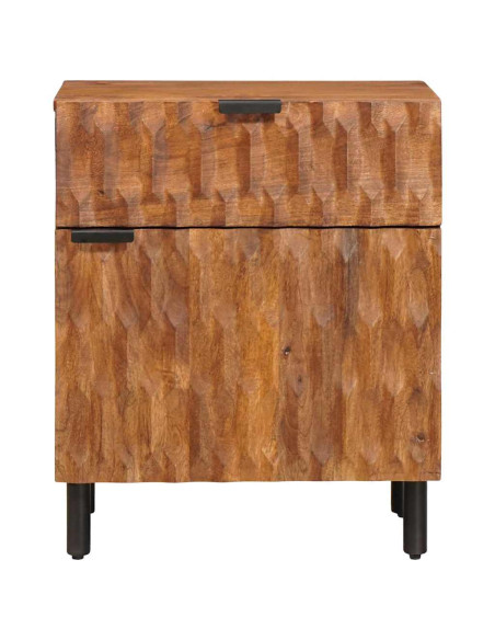 Armadio da Notte con cassetto Marrone 50 x 33 x 60 cm