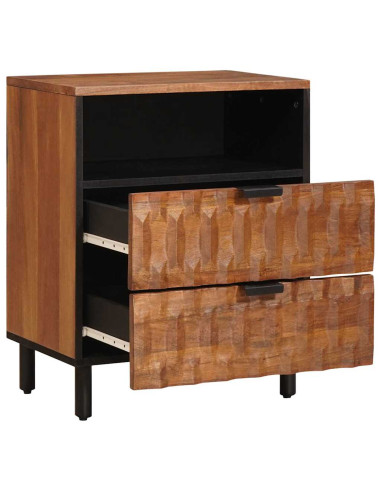 Armadio da Notte con cassetto Marrone 50 x 33 x 60 cm