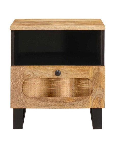 Armadio da Notte con cassetto 2 pcs Naturale 40 x 33 x 46 cm