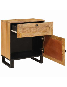 Armadio da Notte con cassetto Naturale 50 x 33 x 60 cm 2