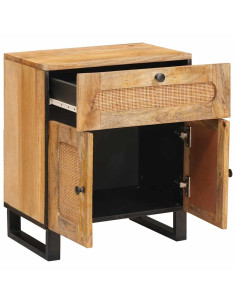 Armadio da Notte con cassetto Naturale 50 x 33 x 60 cm 2