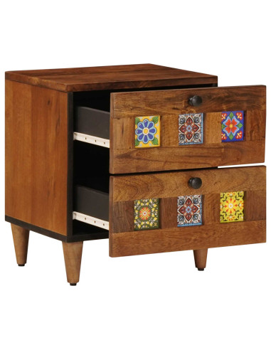 Armadio da Notte con cassetto Marrone 40 x 33 x 46 cm