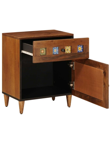 Armadio da Notte con cassetto Marrone 50 x 33 x 60 cm