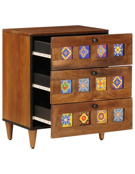 Armadio da Notte con cassetto Marrone 50 x 33 x 62 cm